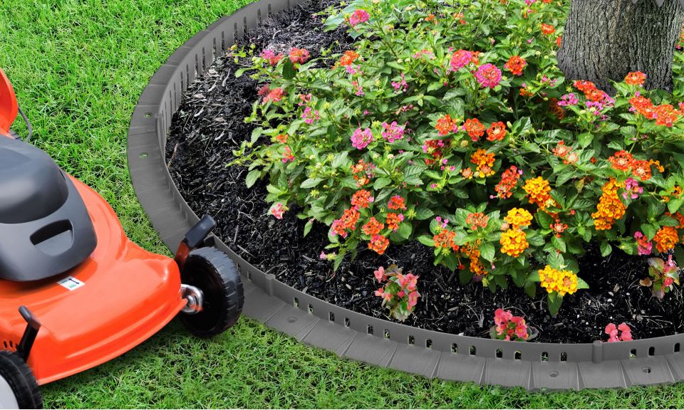 Bordurettes pour parterre grise stop herbe spéciale tonte - 5m