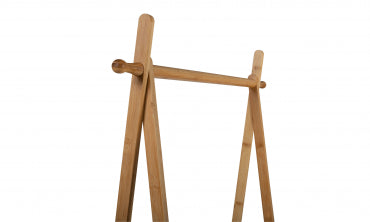 Portant pliable à vêtements Maya en bambou