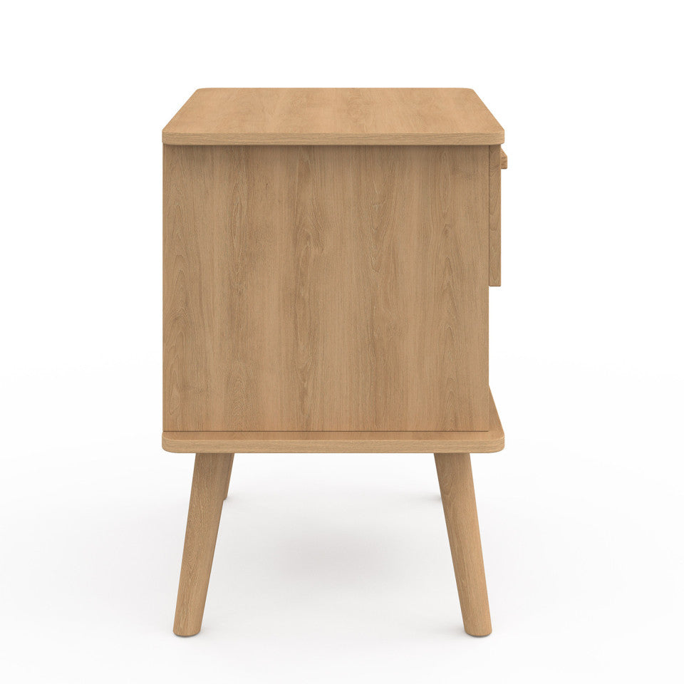 Tables de chevet Albane avec 1 tiroir et 1 niche - lot de 2