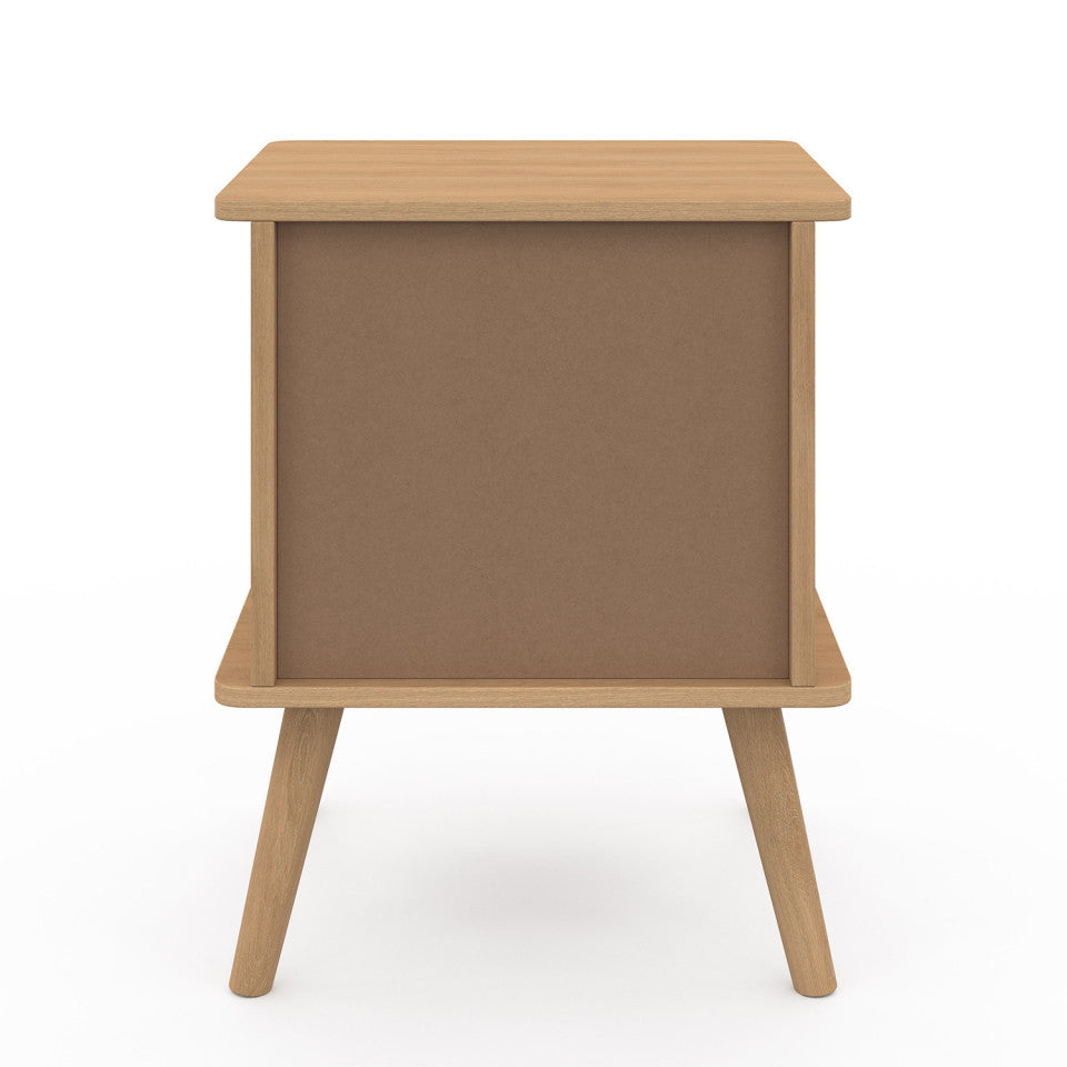 Tables de chevet Albane avec 1 tiroir et 1 niche - lot de 2