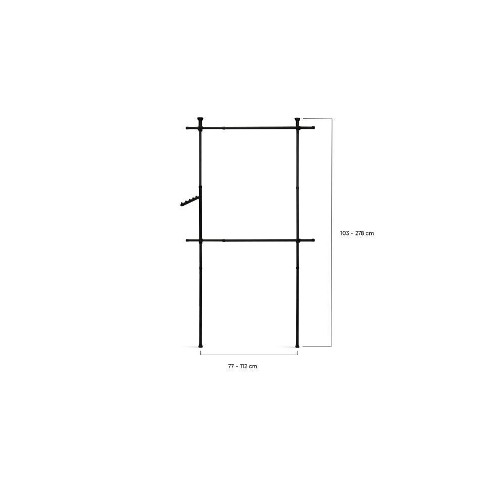 Penderie télescopique H278cm