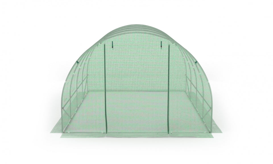 Serre tunnel de jardin 12m² verte bâche renforcée 130 gr/m² - gamme maraichère
