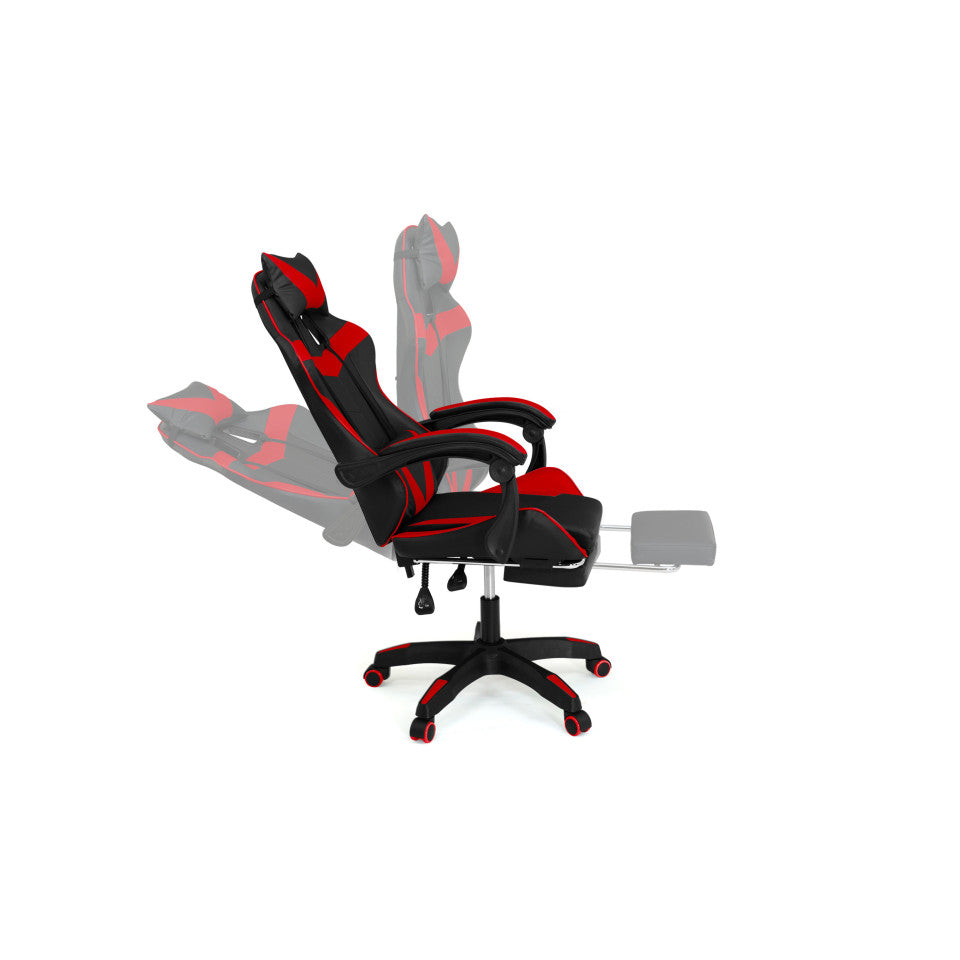 Fauteuil de bureau spécial gaming noir et rouge