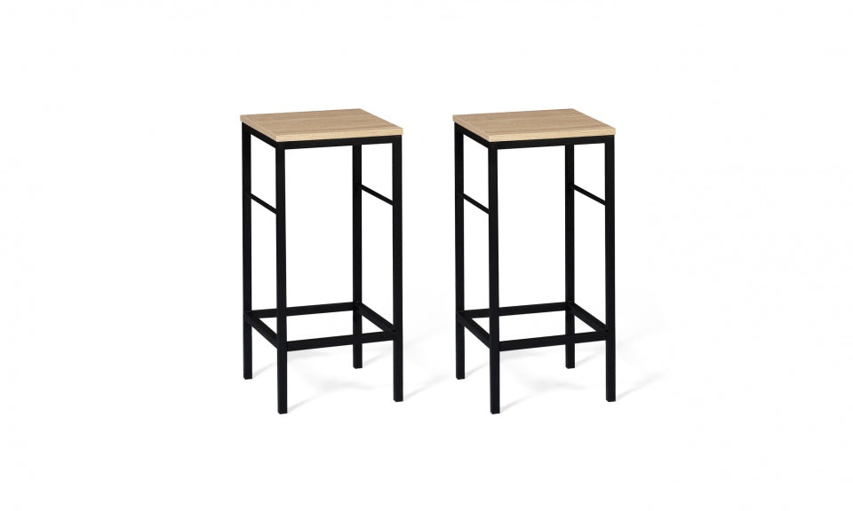 Tabourets de bar industriels Memphis - Lot de 2