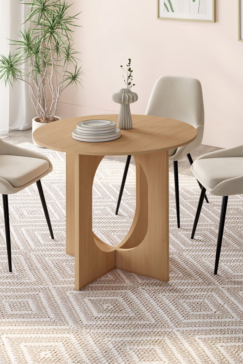 Table à manger ronde Mathis bois Ø80cm