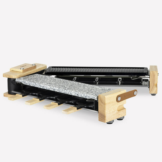 Raclette 4 en 1 conviviale 8 personnes design bois