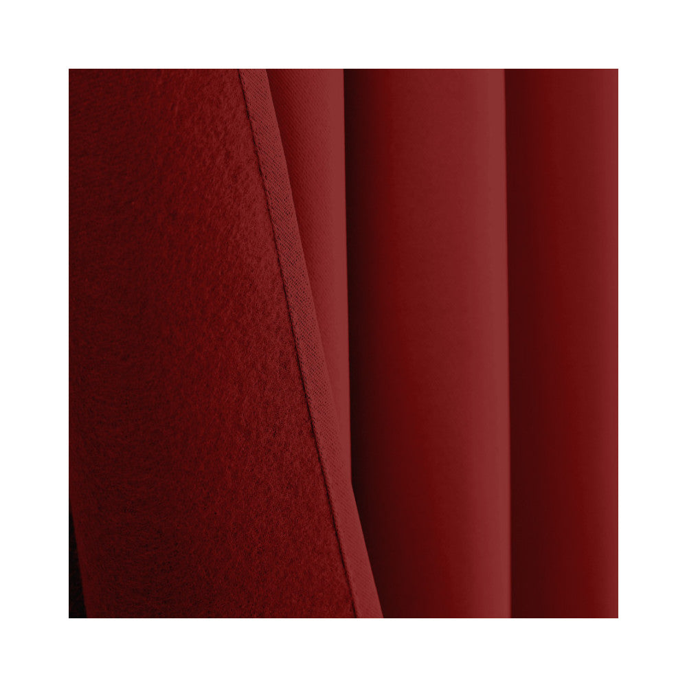 Rideaux Occultant Thermique 140 x 260 cm Cerise