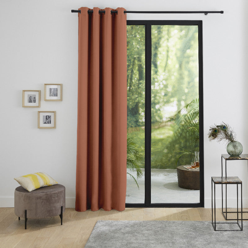 Rideau Occultant Thermique 140 x 260 cm Terracotta