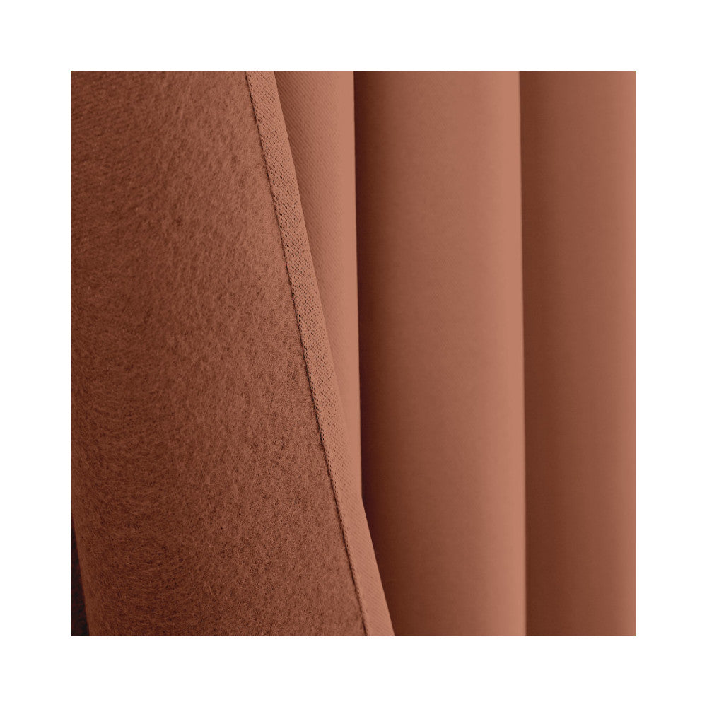 Rideau Occultant Thermique 140 x 260 cm Terracotta