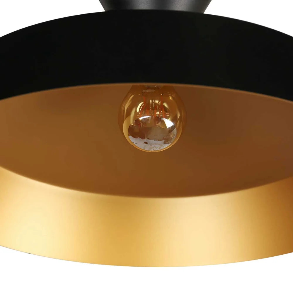 Lampe suspension noire - diamètre 40 cm - Skandina