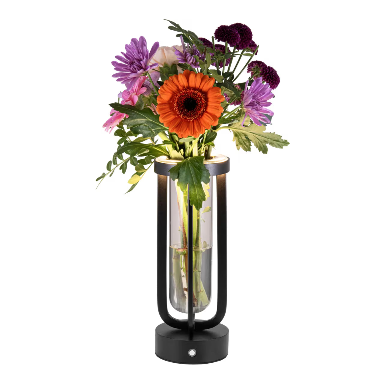 Pack 2 Lampes de table LED sans fil rechargeable en forme de vase Florence - noire - intérieur & extérieur