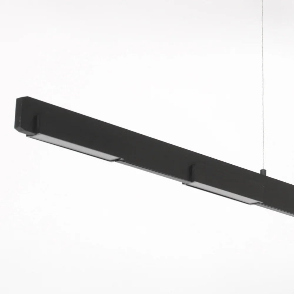 Lampe design suspension noire - 7 lumières - Bloc