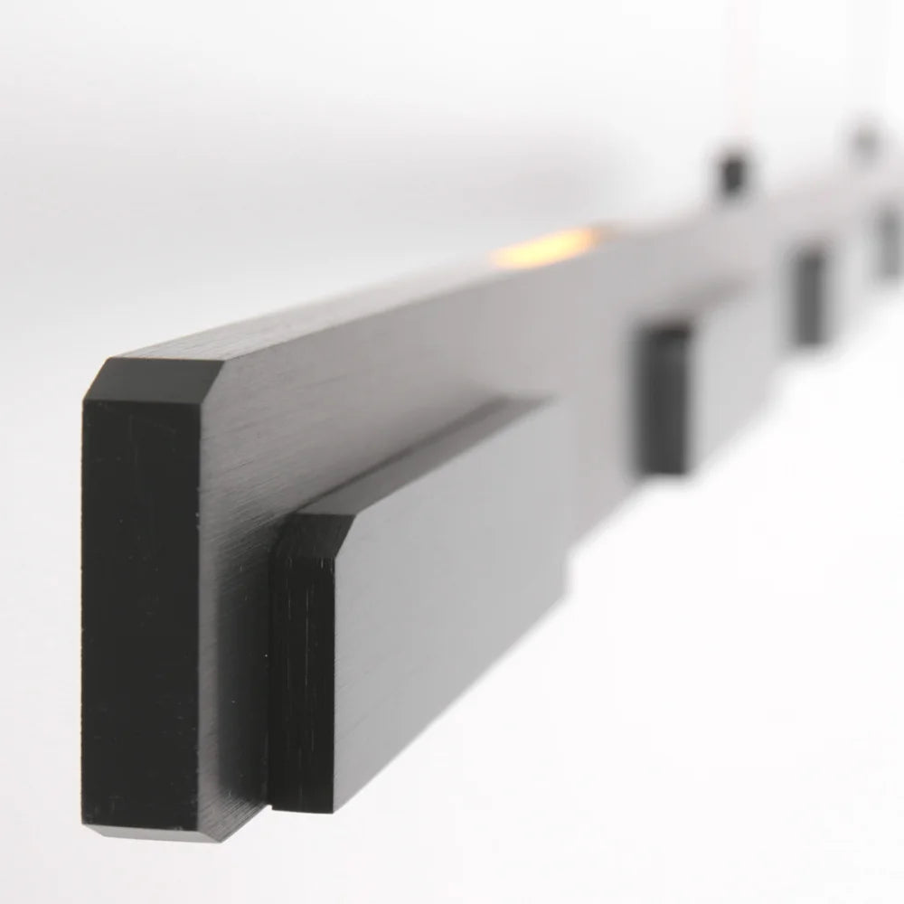 Lampe design suspension noire - 11 lumières - Bloc