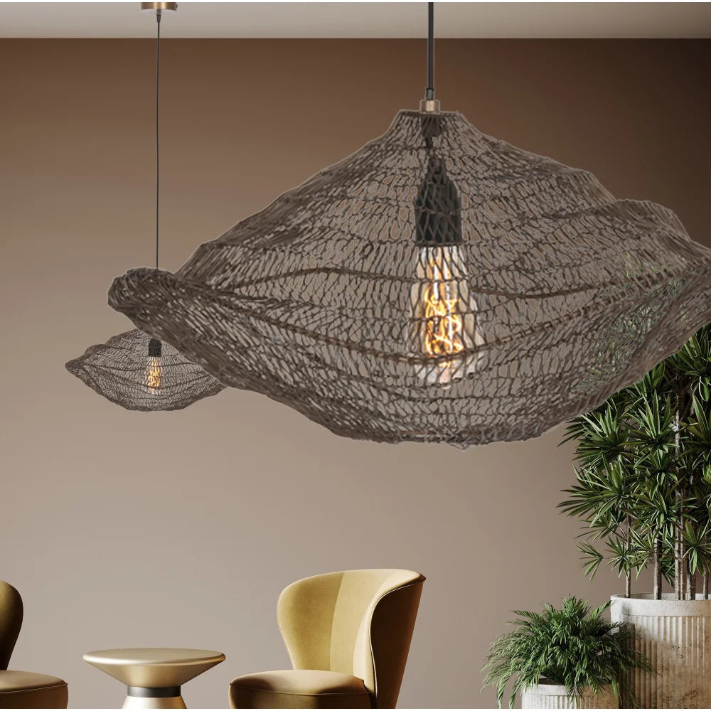 Lampe suspension bronze - Feuileter