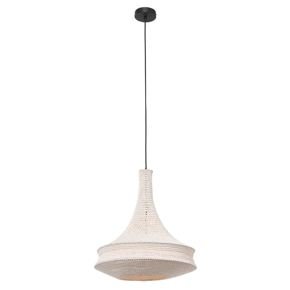Lampe suspension orientale tissée main