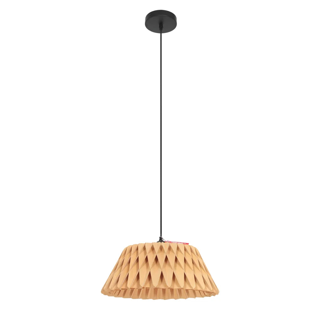 Lampe suspension marron, bois naturel - Maze