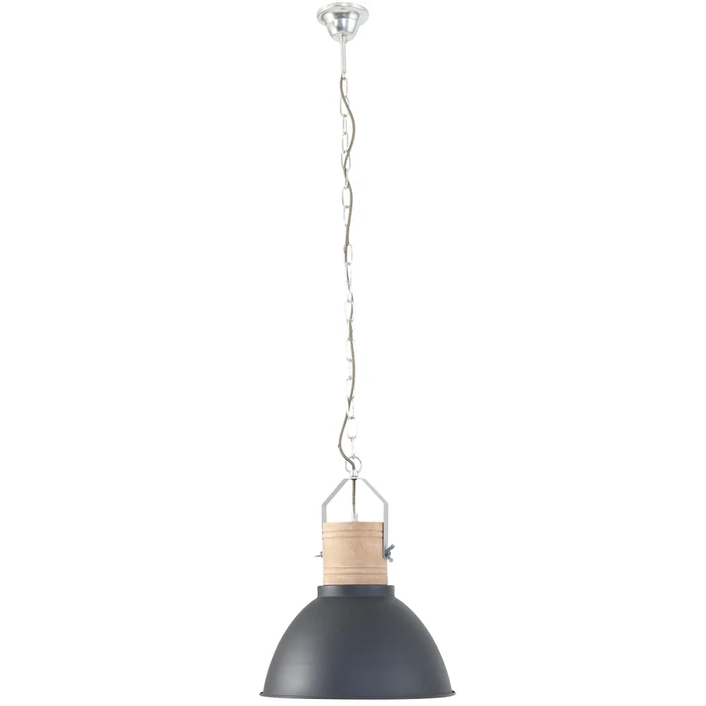 Lampe suspension style industriel noire - Emile