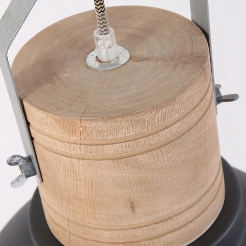 Lampe suspension style industriel noire - Emile