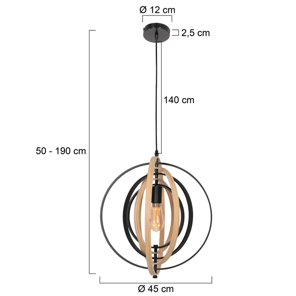 Lampe suspension noire - Muoversi