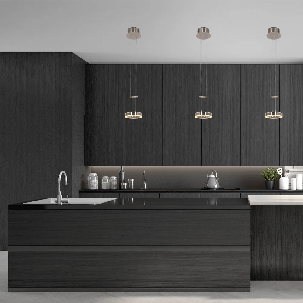 Lampe suspension acier - 2 lumières - Piola