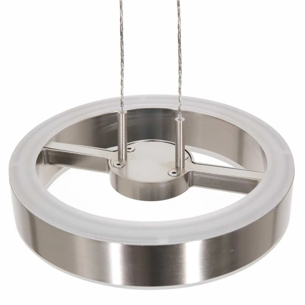 Lampe suspension acier - 2 lumières - Piola