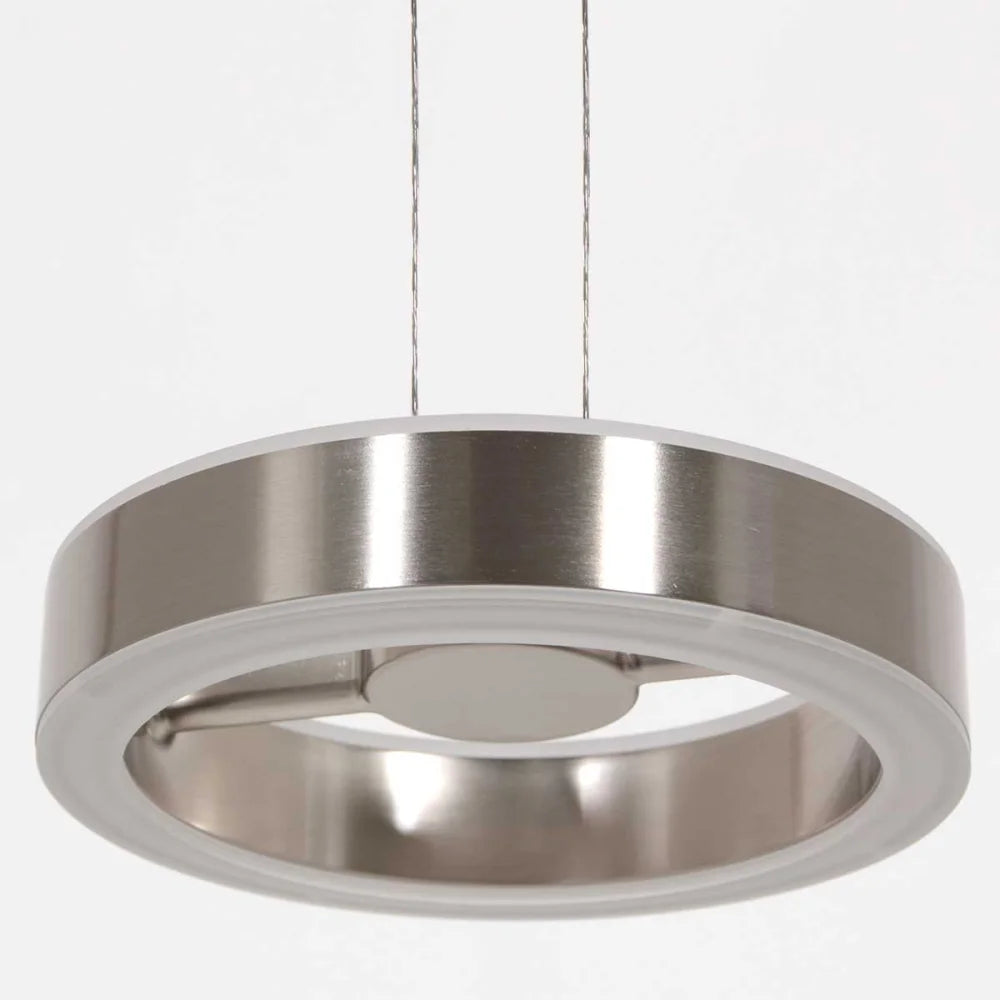 Lampe suspension en acier brossé - 6 lumières - Piola