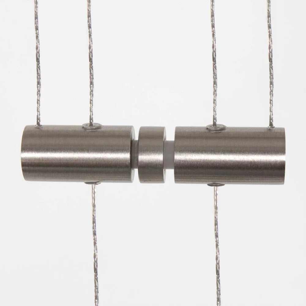Lampe suspension en acier brossé - 6 lumières - Piola