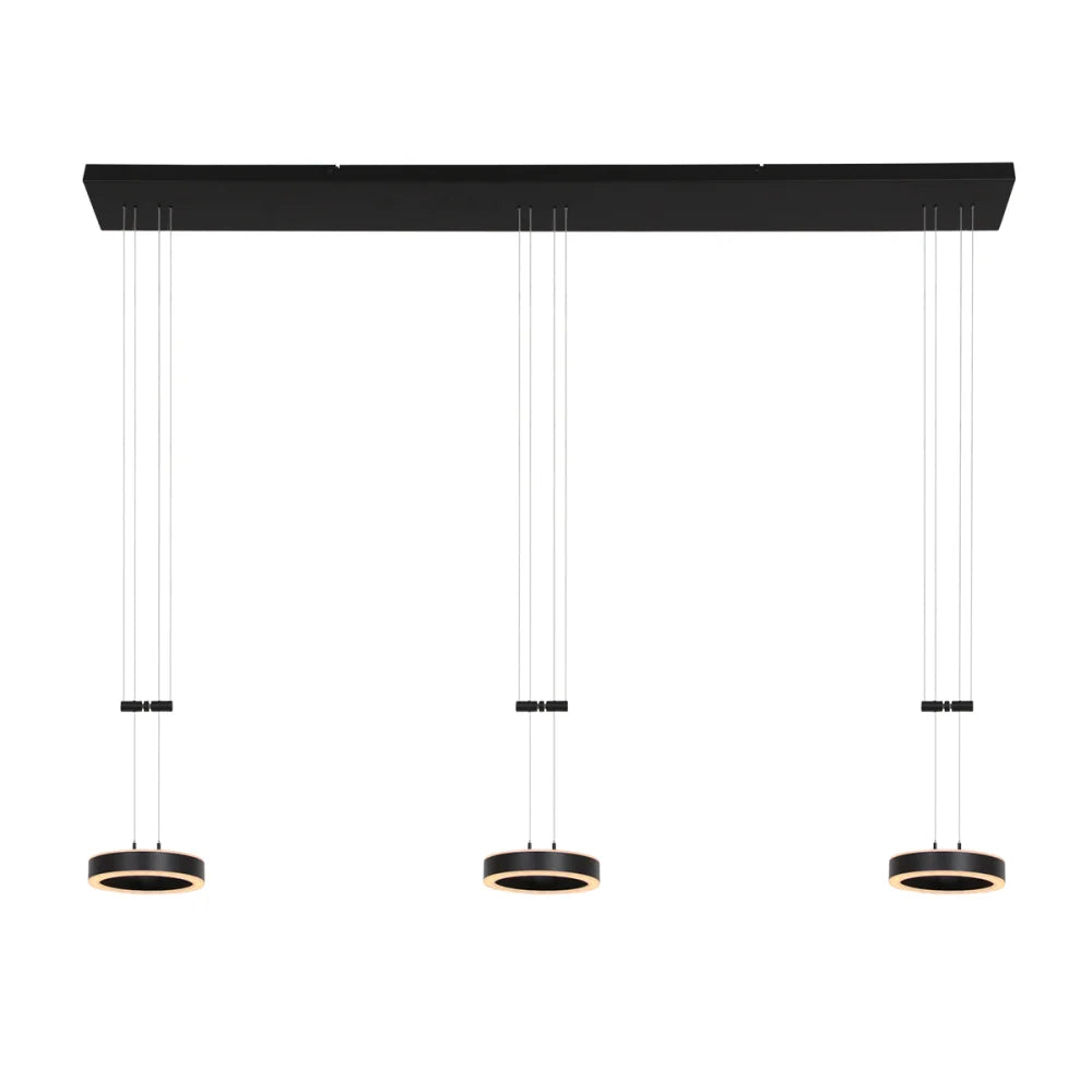 Lampe suspension noire - 6 lumières - Piola
