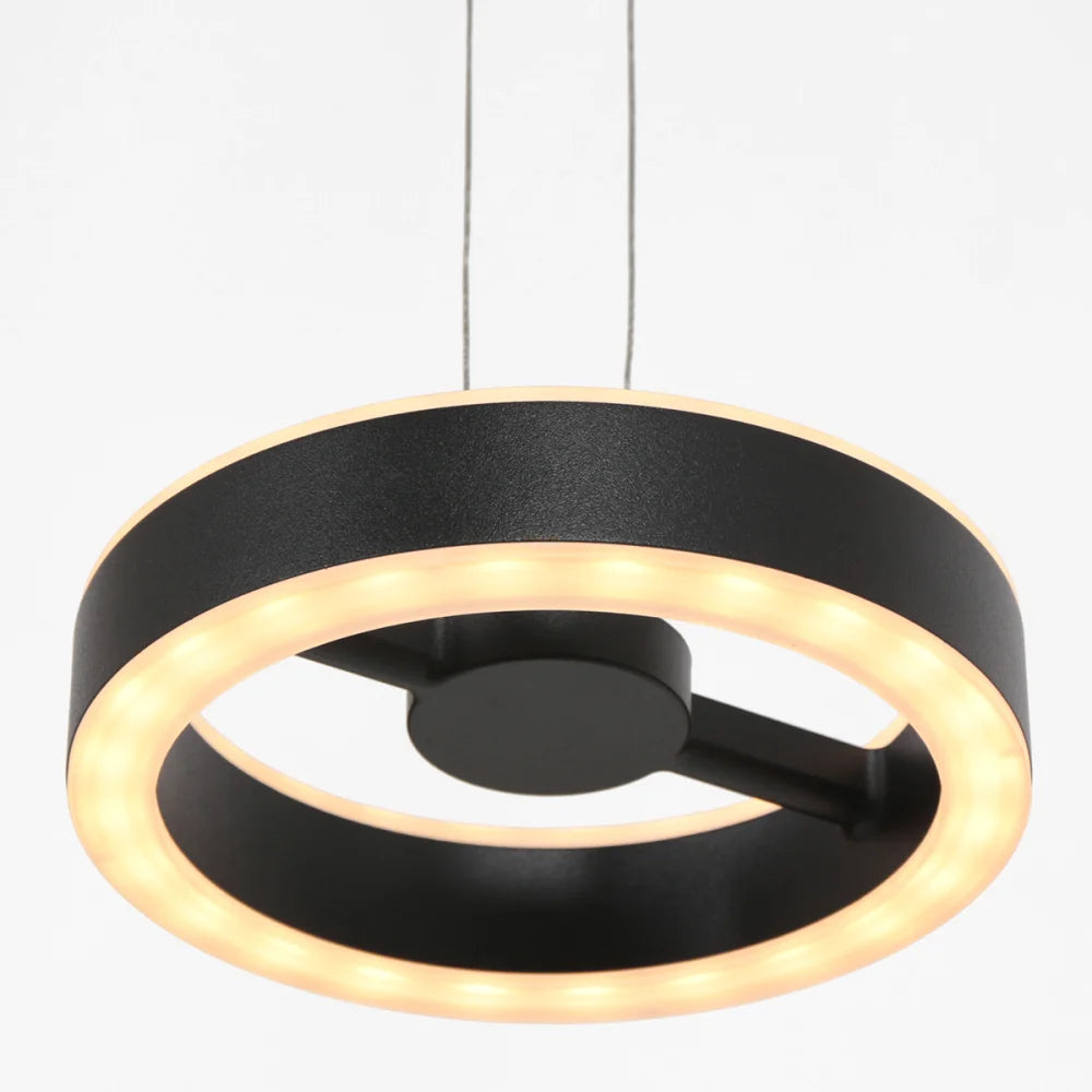 Lampe suspension noire - 6 lumières - Piola