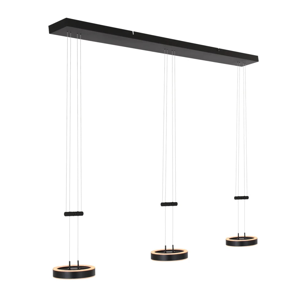 Lampe suspension noire - 6 lumières - Piola