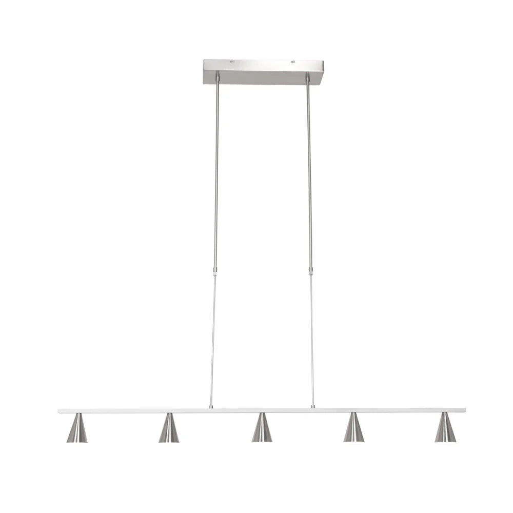 Lampe suspension acier - 5 lumières - Vortex