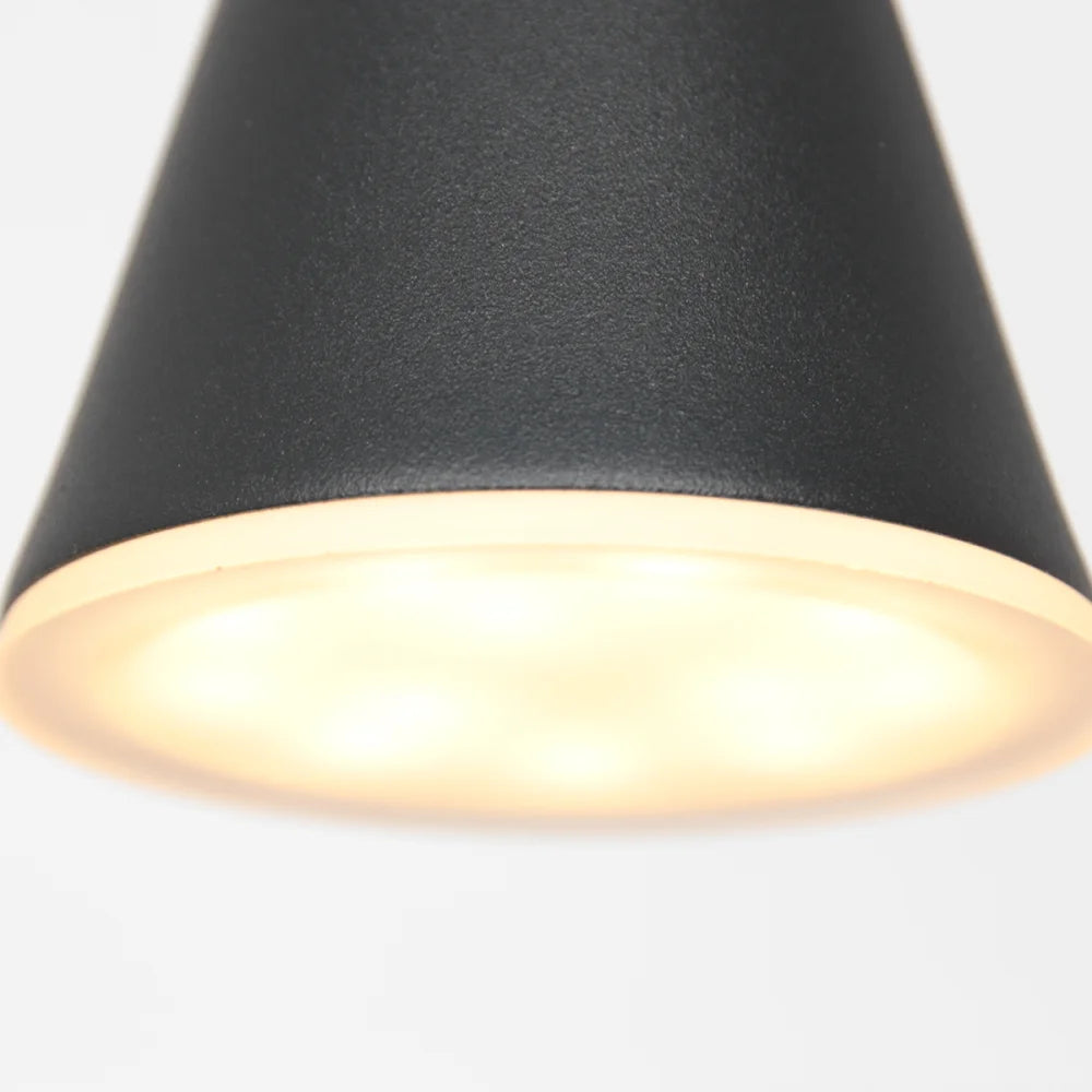Lampe suspension noire - 5 lumières - Vortex