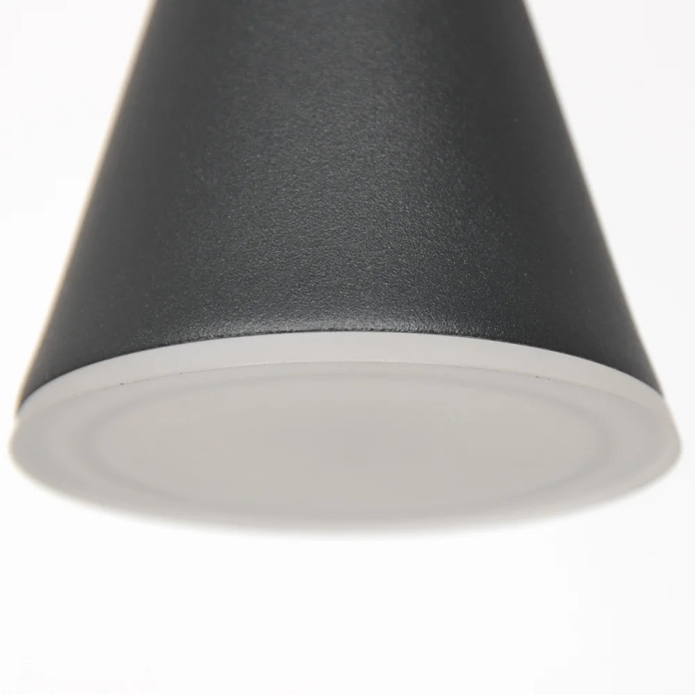 Lampe suspension noire - 5 lumières - Vortex