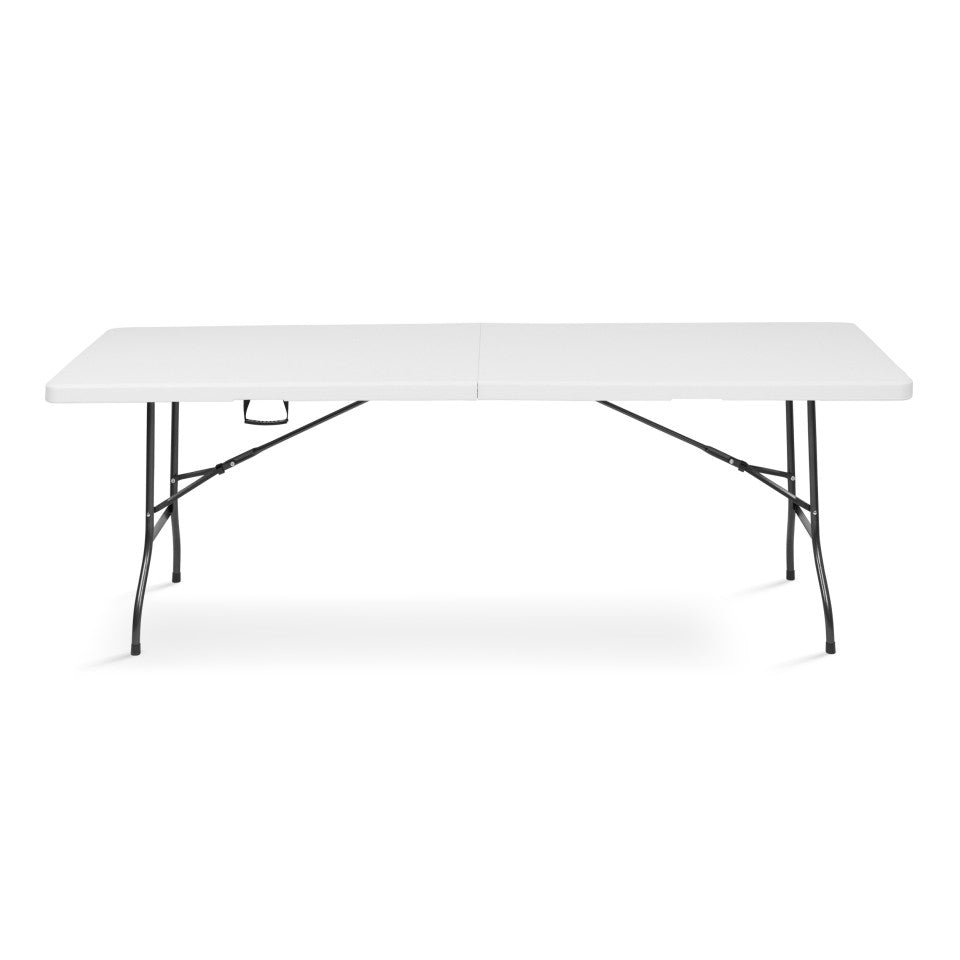 Table de jardin pliante blanche 8 personnes 180cm