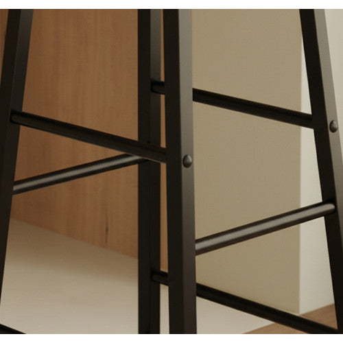 Lot de 2 tabourets hauts noir et Sonoma Louis
