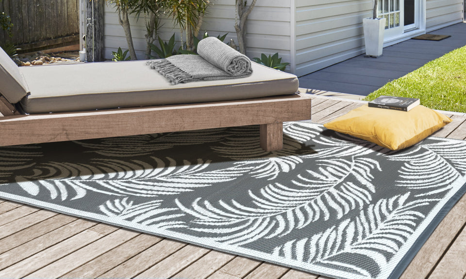 Tapis extérieur 270x370cm Hawai gris