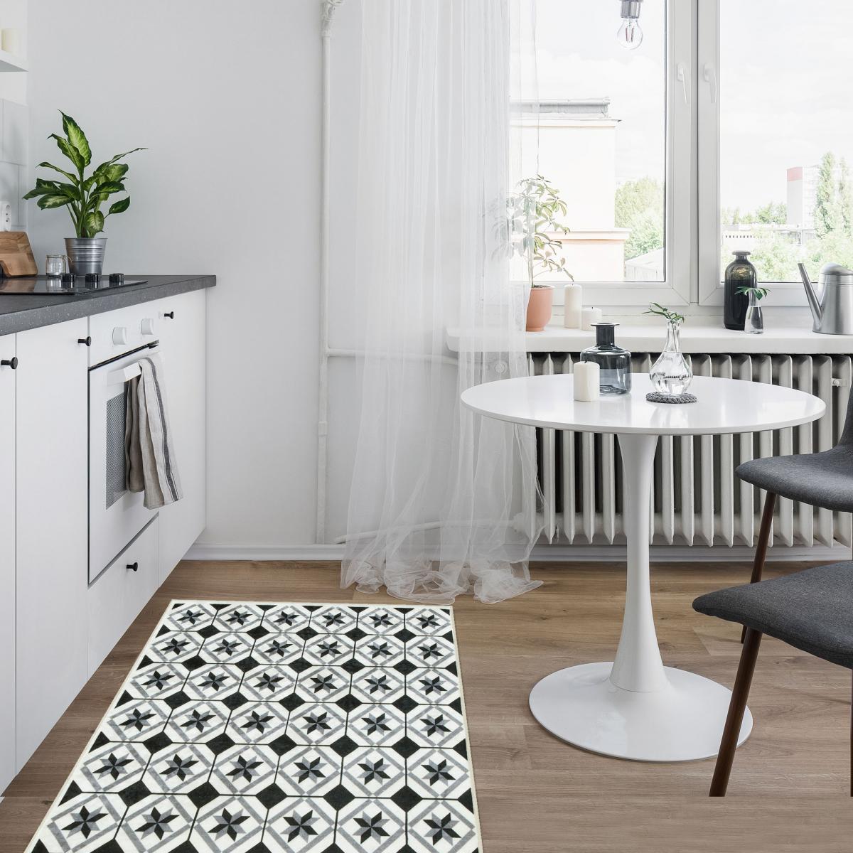 Tapis de cuisine motif carreaux de ciment Gume