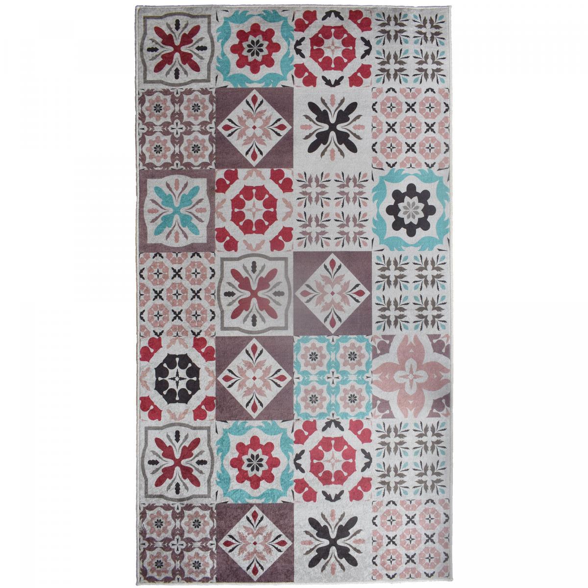 Tapis de cuisine motif carreaux de ciment Gana