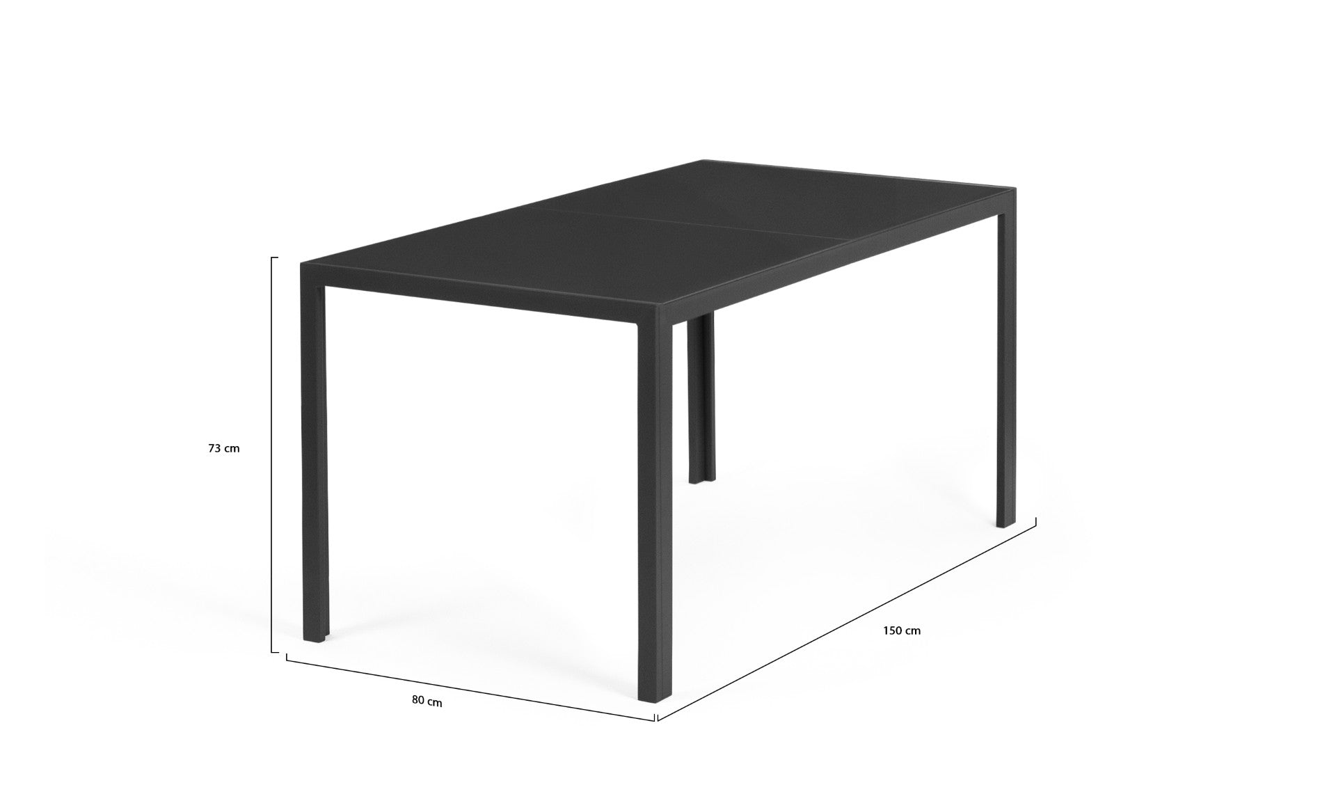 Ensemble de jardin Minorca 6 places en textiléne et verre trempé 6 places gris anthracite