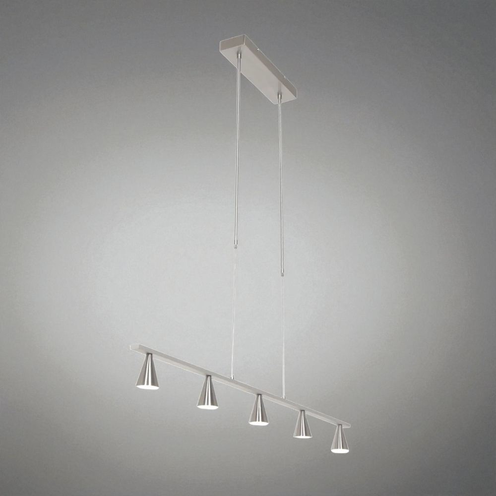 Lampe suspension acier - 5 lumières - Vortex