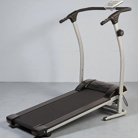 Tapis de marche magnétique et pliable - Compteur 5 fonctions - Couleur : Gris