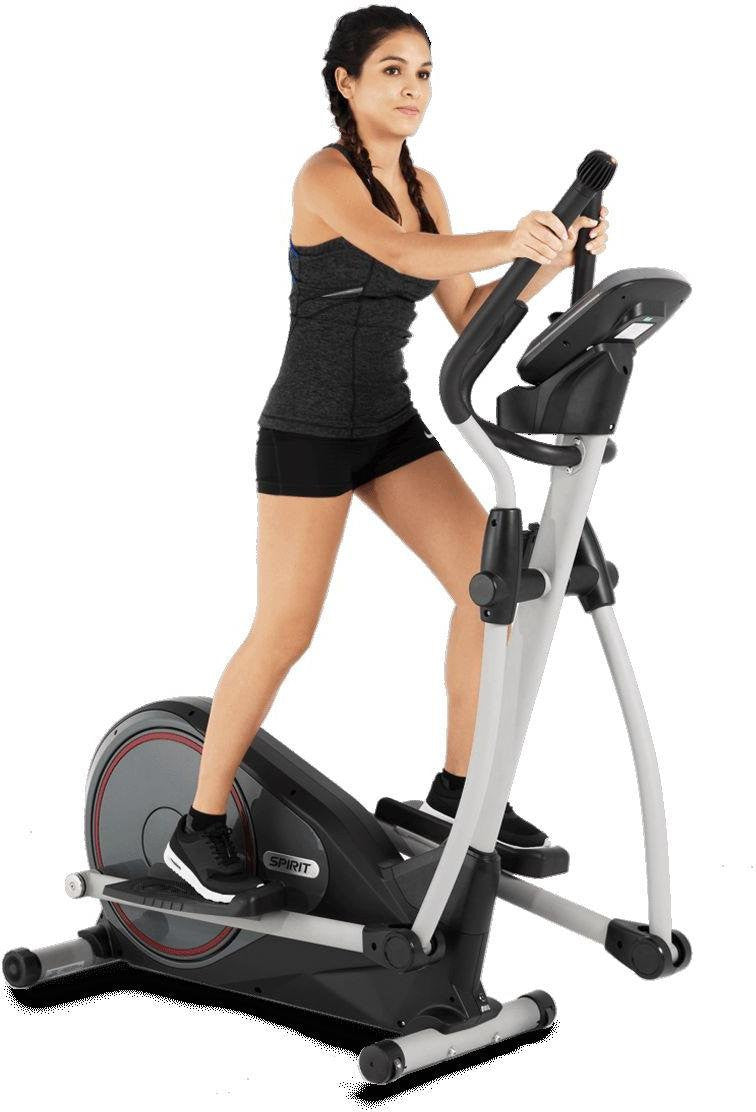 Vélo elliptique d'appartement et de fitness - SPIRIT - Modèle DRE40 - Ecran LCD - 10 programmes