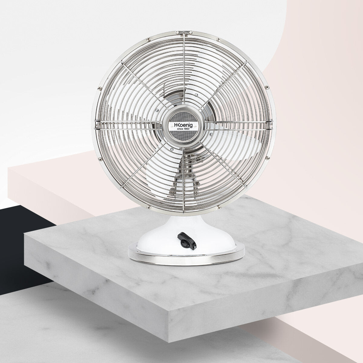 Ventilateur design métal - Blanc