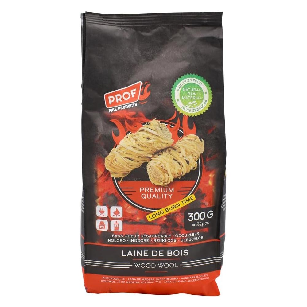 Allume-feux écologiques en laine de bois – Pack de 24