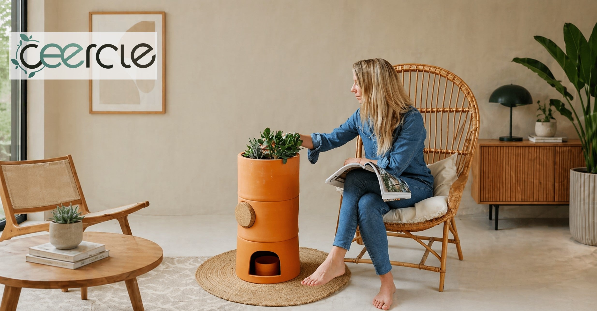 Ceercle - Pot de fleurs composteur