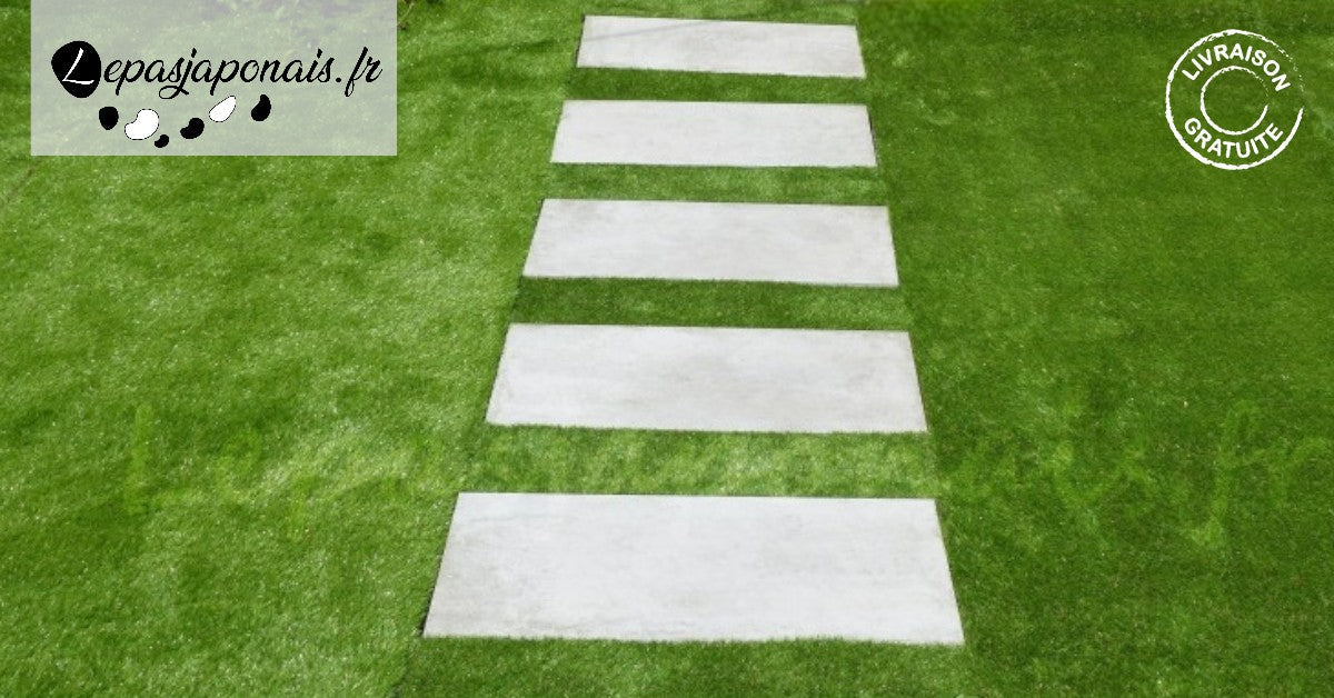 Le Pas Japonais  - Pas Japonais et  dalles en ardoise