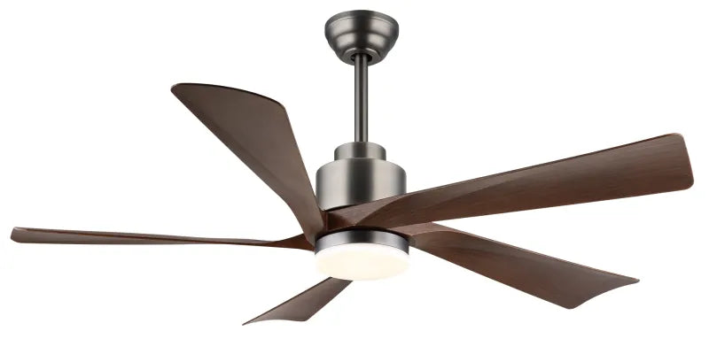 Ventilateur de plafond métal gris foncé et lampe - Modesto