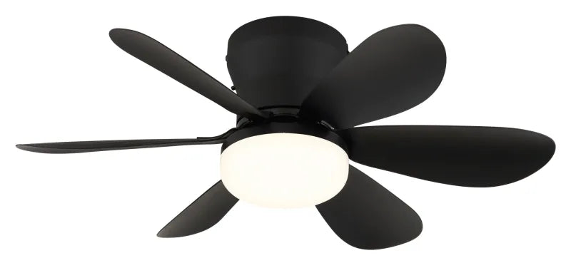 Ventilateur de plafond métal noir mat - Delores
