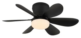 Ventilateur de plafond métal noir mat - Delores