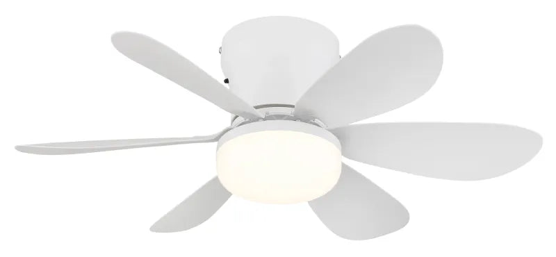 Ventilateur de plafond métal blanc - Delores